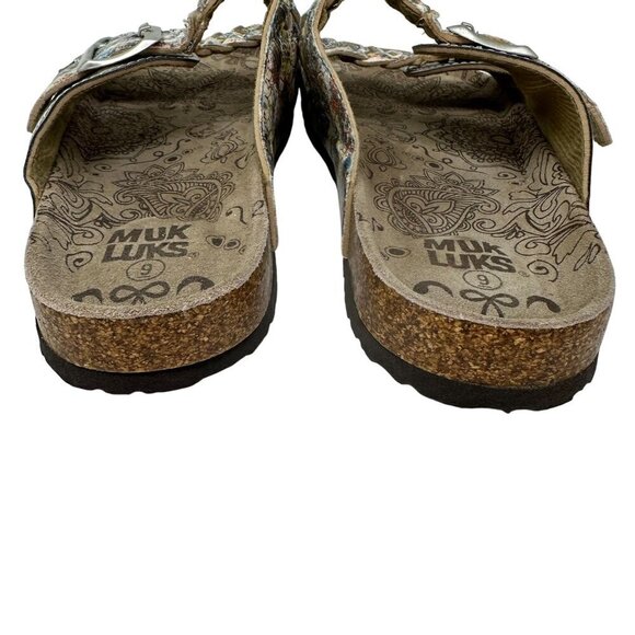 MUK LUKS Juliette Slide Sandals Adjustable Buckle Straps Womens Size 9 Summer - Picture 3 of 7